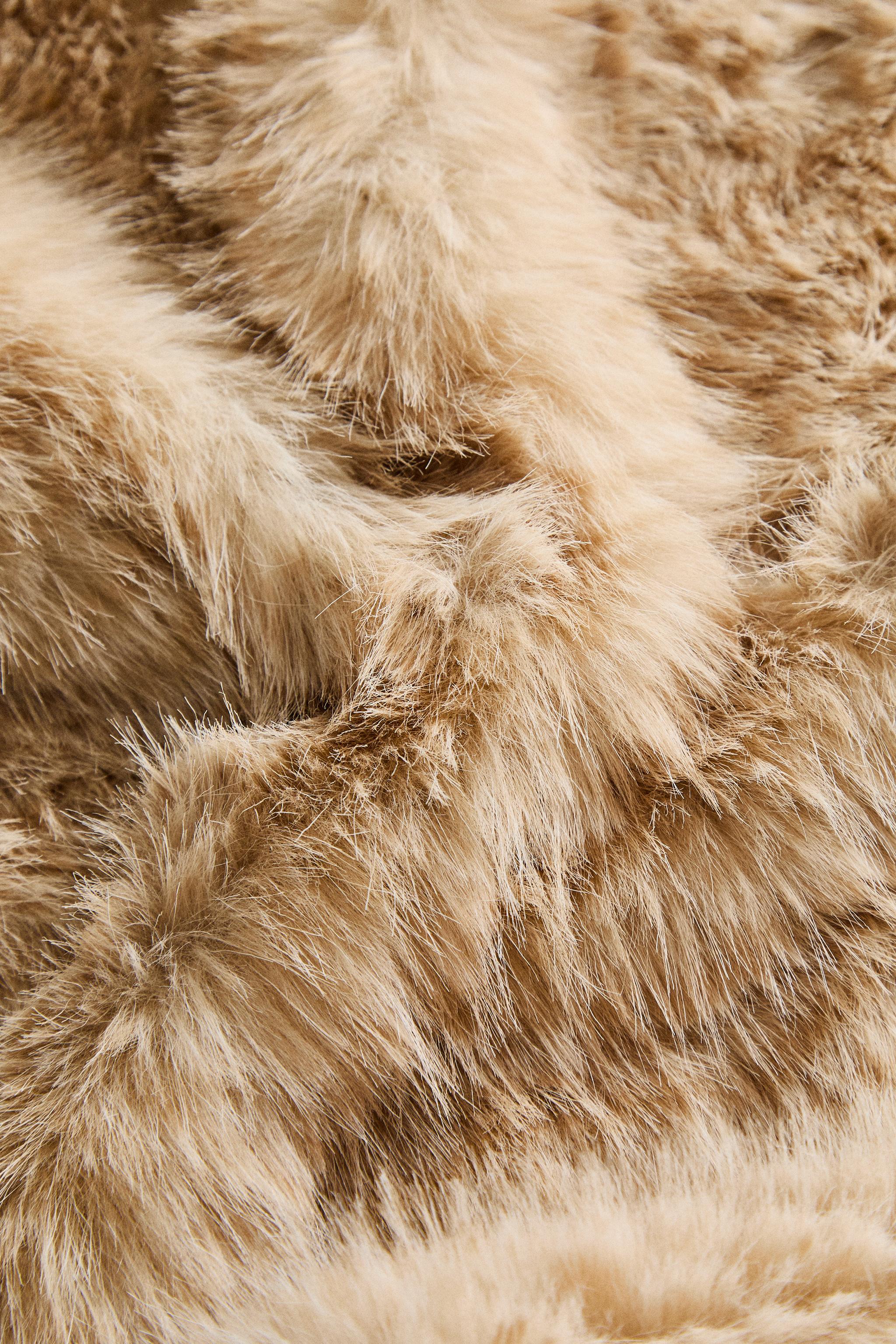 PLAID IMITATION FOURRURE À POILS LONGS